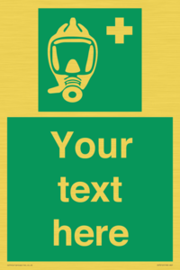 Custom sign safe condition Emergency escape breathing device